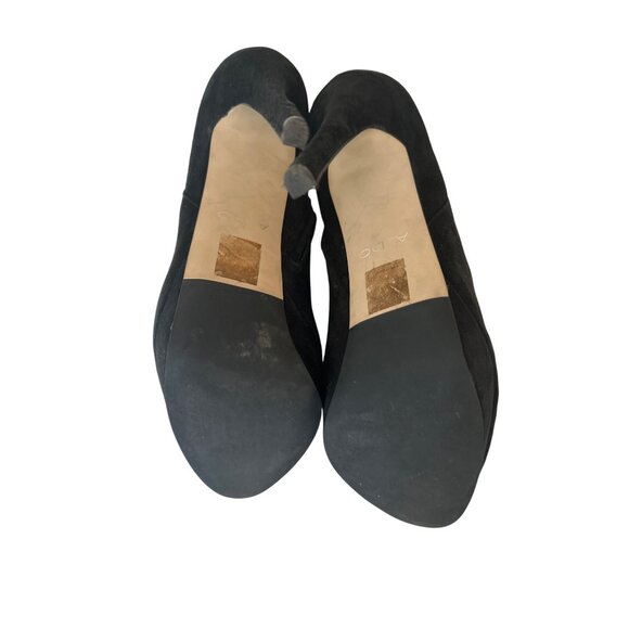 Aldo Ankle Boots Booties Heels Women's Size 8.5 Black Faux Suede Zip Up - Picture 8 of 8